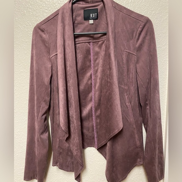 Women's Suede Faux Drape Jacket - kut from the Kloth small - Picture 2 of 8